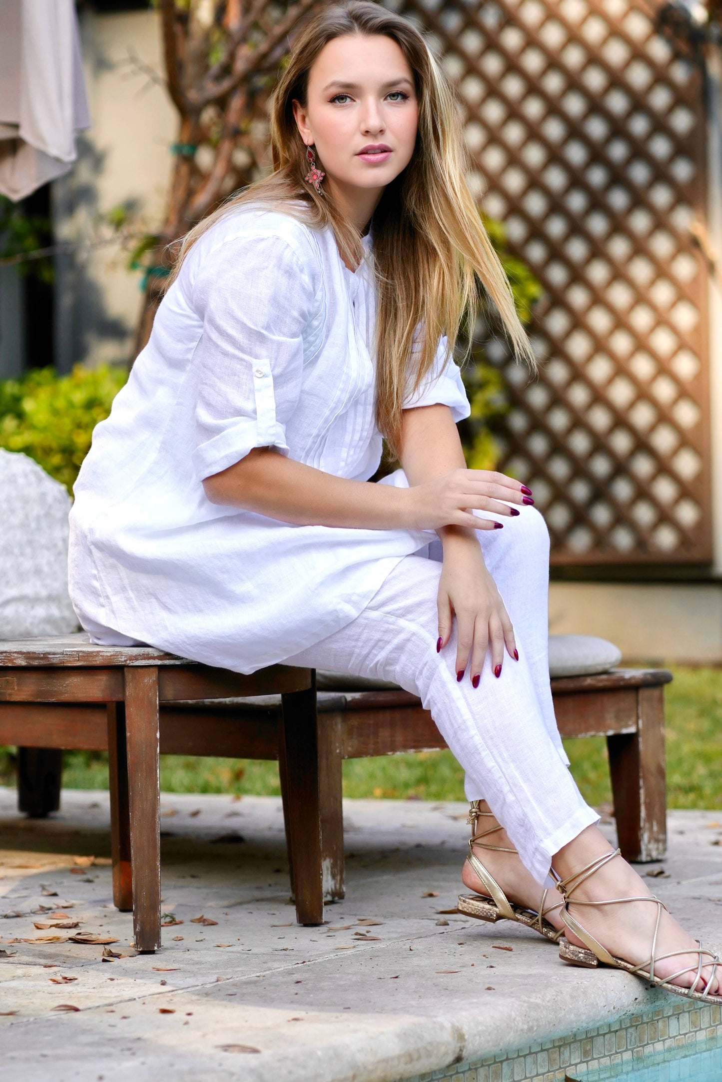 Bianca Linen Tunic White : White / S