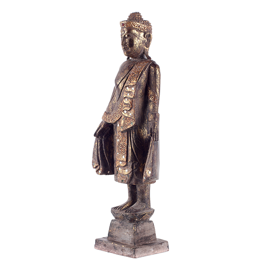 Thai Style Buddha, Antique Gold