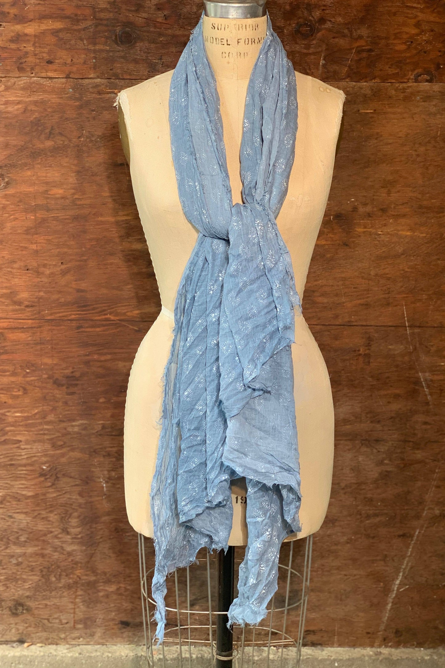 Cora Block Printed Cotton Scarf