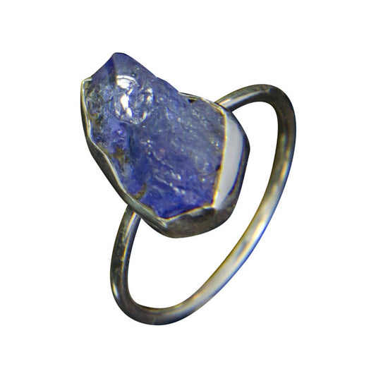 Tumi Tanzanite Raw Stone Sterling Ring: 6