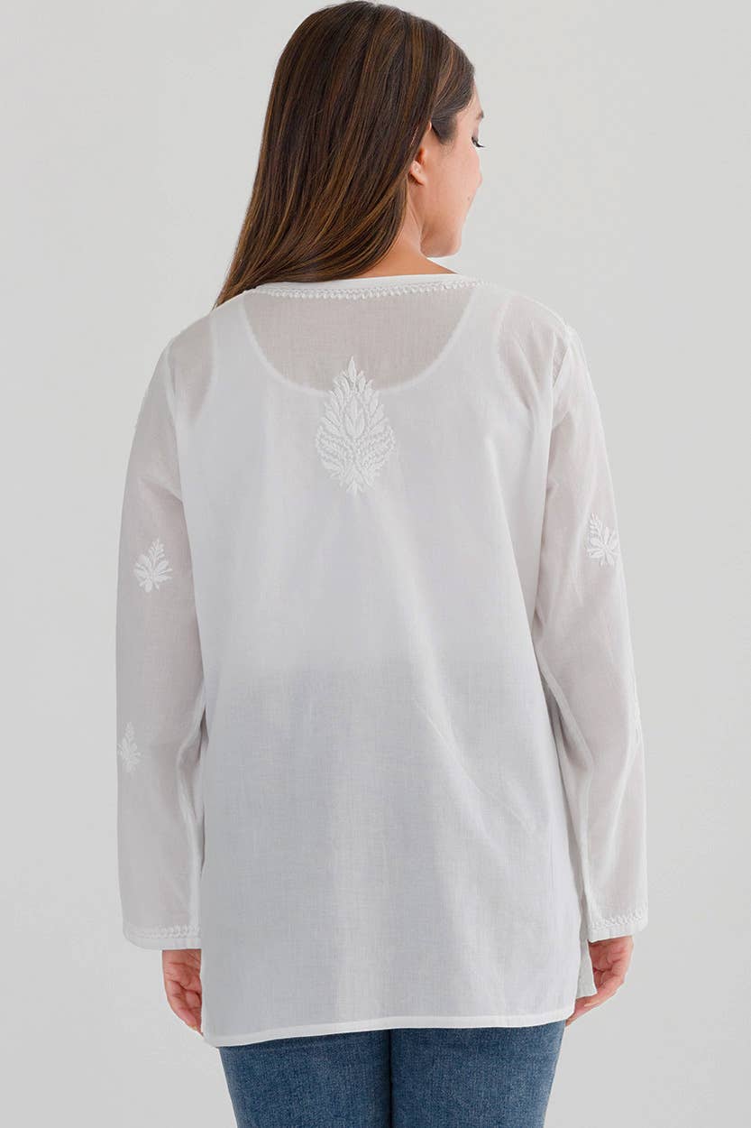 Saheli Embroidered Tunics: Navy Blue / L/XL