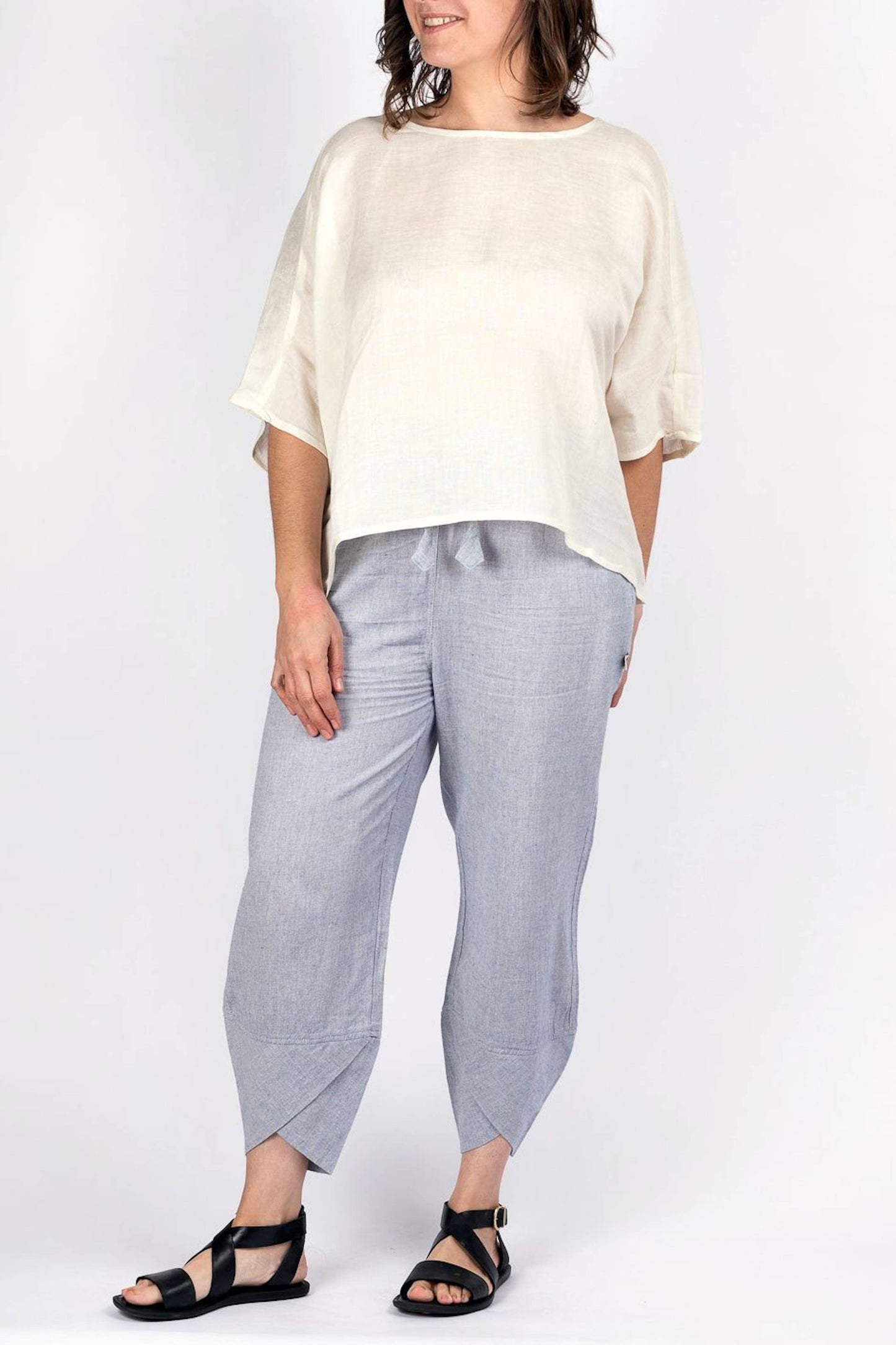 Everly Linen Blouse Natural: Natural