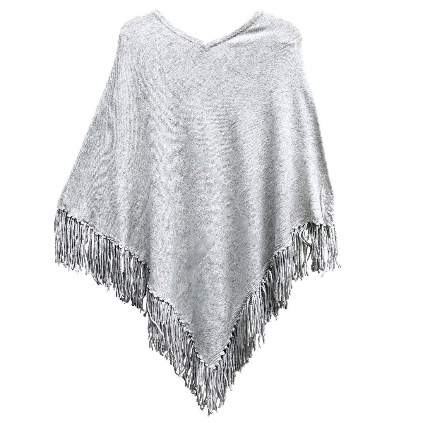 Fringed Wool Poncho