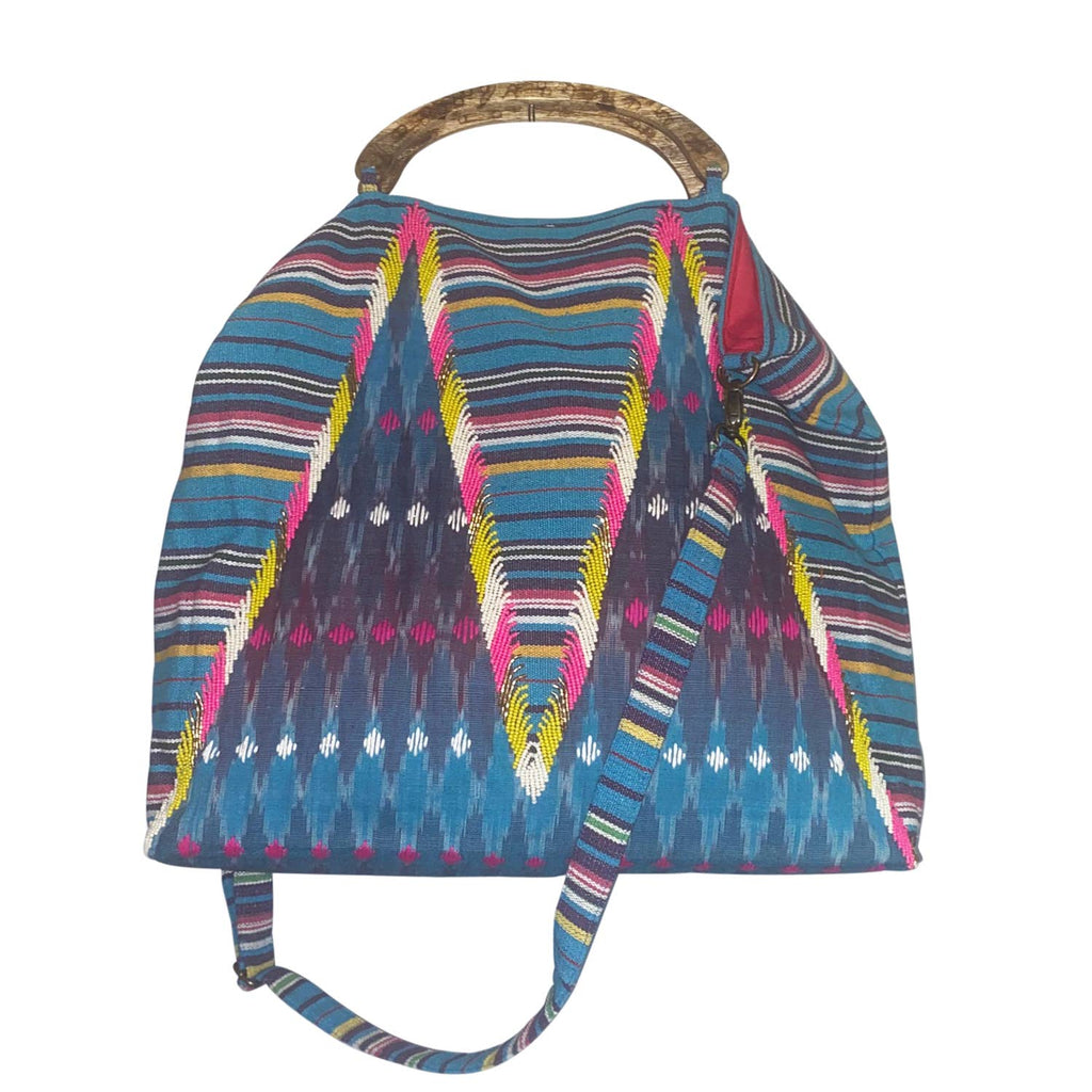 Maria Turquoise Stripes Tote