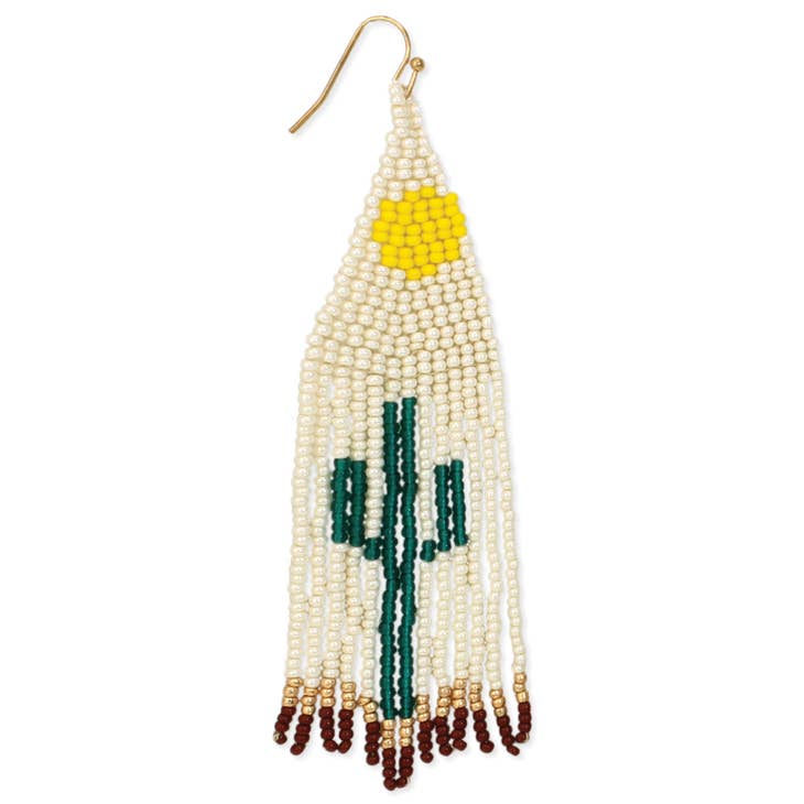 Desert Vistas Beaded Cactus Earrings