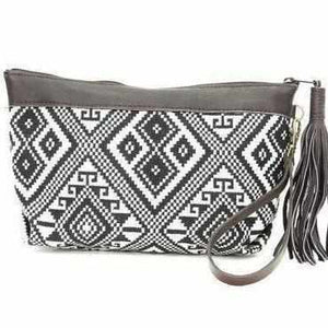 Bali Embroidered Geometric Wristlet - Thailand