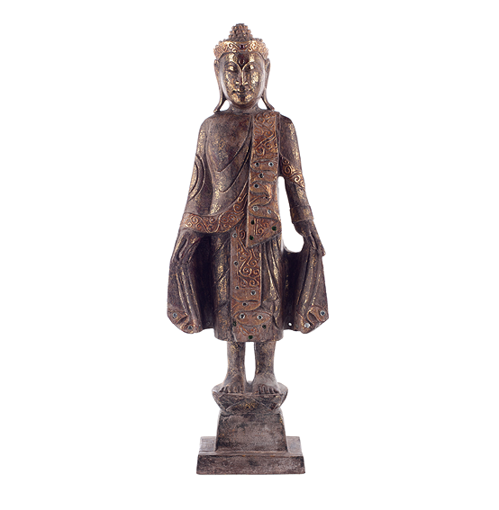 Thai Style Buddha, Antique Gold