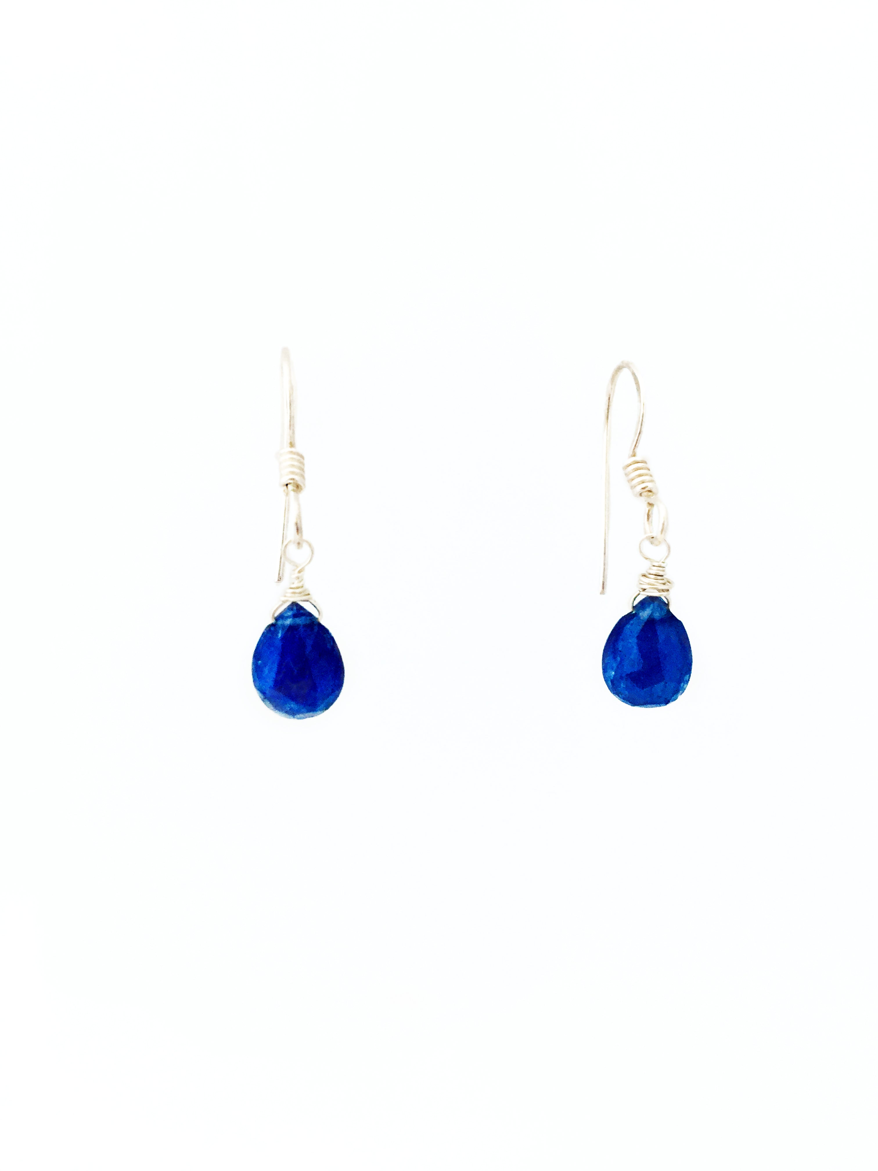 Sapphire & Sterling Silver Earrings