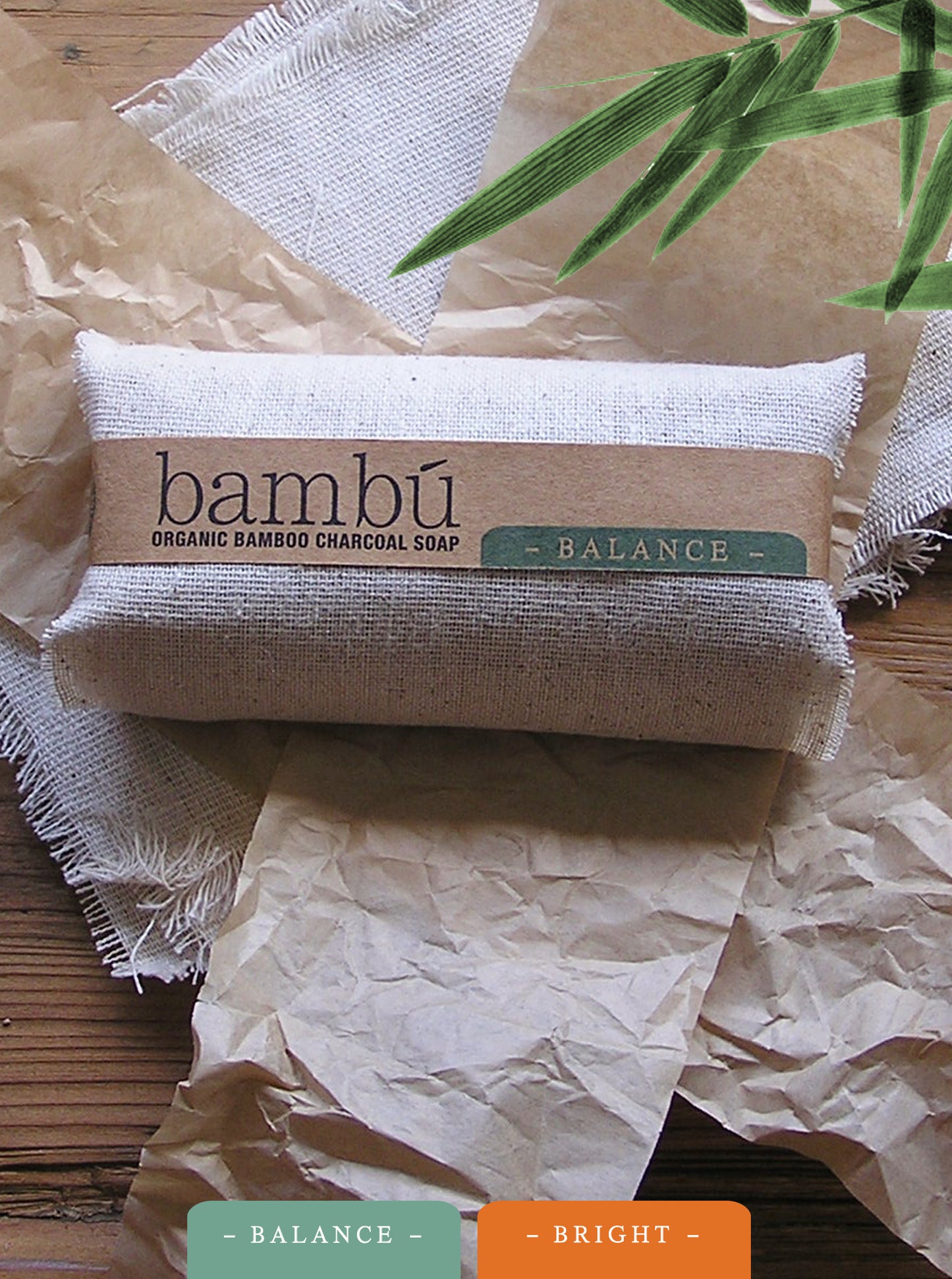 "Balance" Body Bar 4.5oz bambú Charcoal Soap