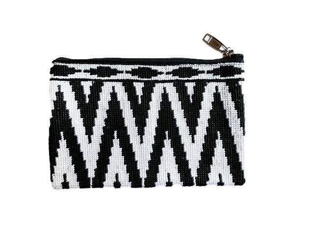 Black & White Needle Point Clutch