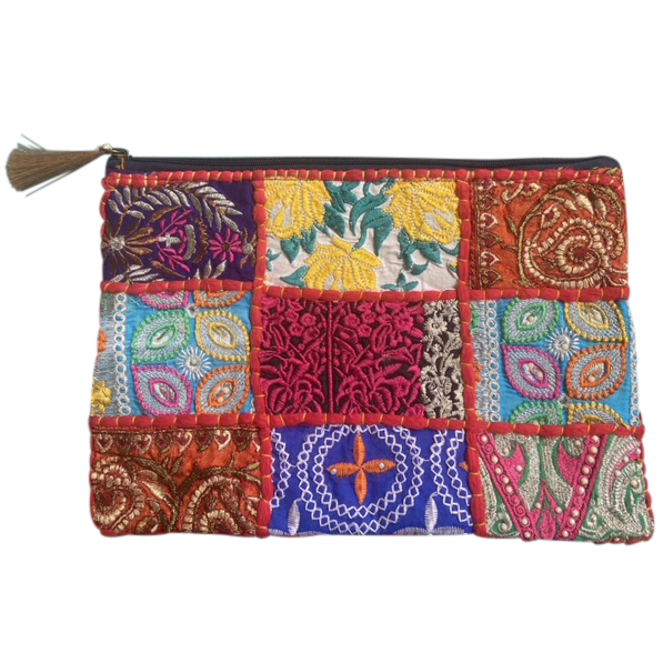 Cotton Pouch Vibrant Quilted