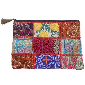 Cotton Pouch Vibrant Quilted